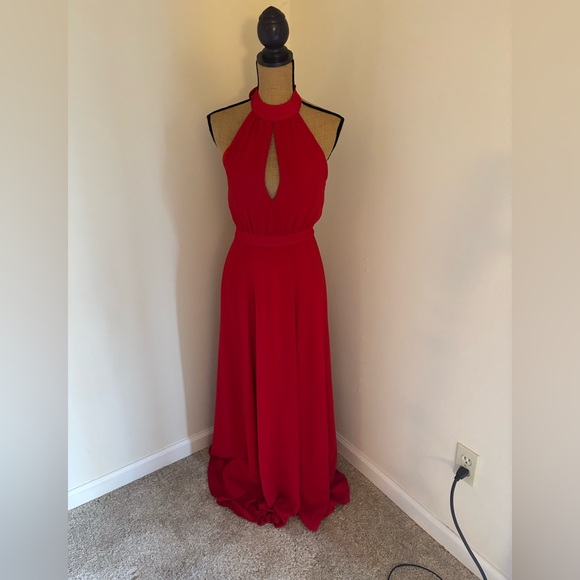 Yumi Kim Rocio Halter Dress-  Red-size small - Picture 4 of 6